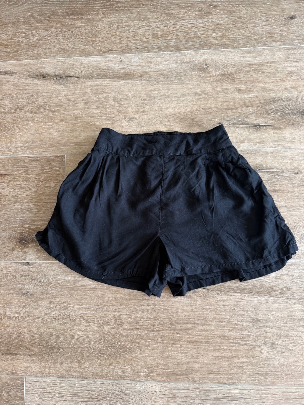 American Eagle Outfitters Black Linen Flow Shorts